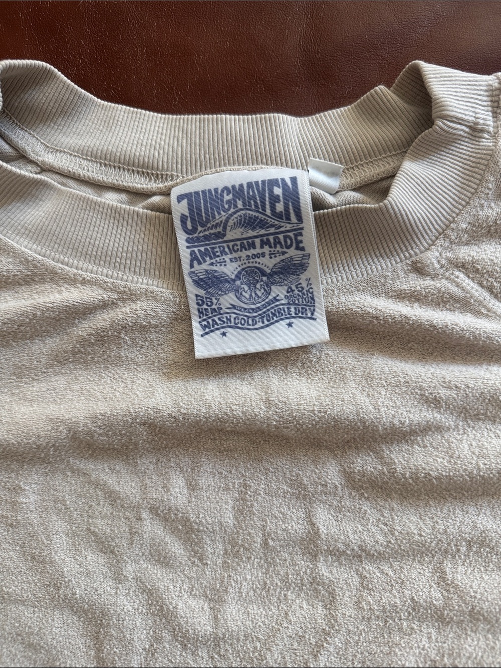 Jungmaven Cream Terry Crewneck Sweater - Picture 3 of 3